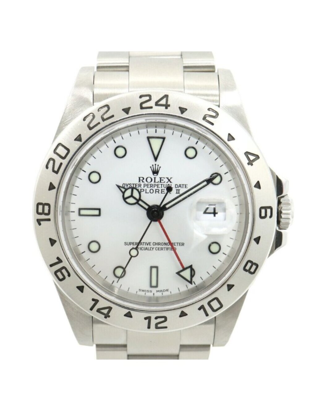 Rolex Watch Explorer II P Number SS Automatic White Dial Oyster